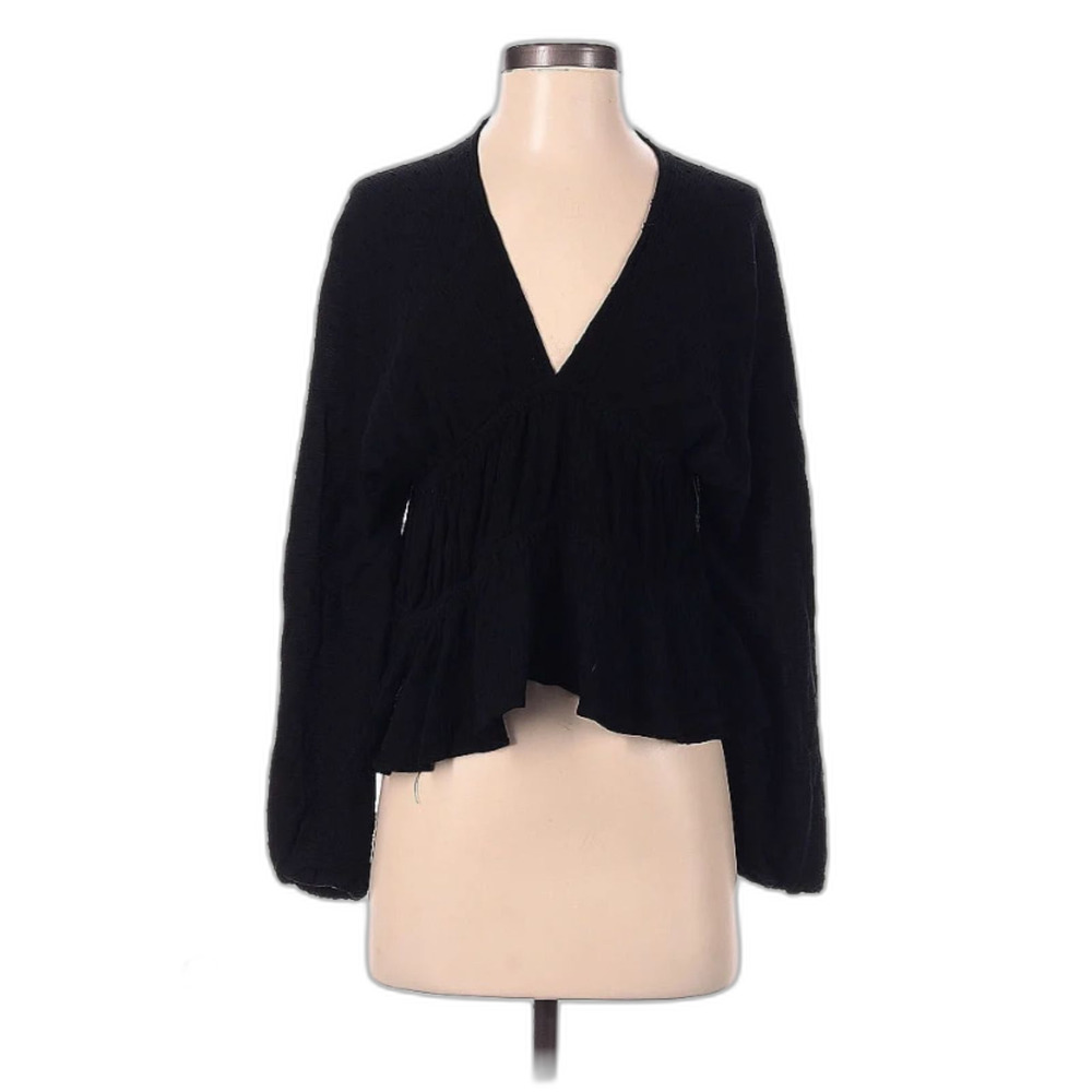 Black long sleeve top